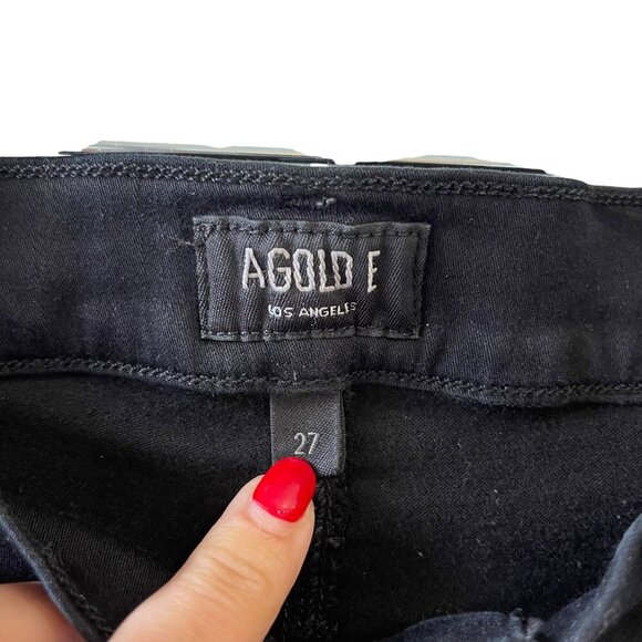 AGOLDE Size 27 Sophie High Rise Distressed Skinny Jean Moonstruck Black - Picture 6 of 12